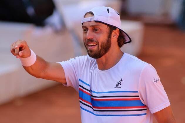 Gdynia, 05.08.2018 Miedzynarodowy Turniej Tenisowy Sopot Open. Final gry pojedynczej. Gdynia. Polska, International Tenis ATP Tennis Herren Challenger Sopot Open. Singles final. Gdynia. Poland, NZ:Paolo Lorenzi (ITA) Fot. Tomasz Zasinski 058sport.pl NEWSPIX.PL --- Newspix.pl  20180805_IMG_3886_300_ZAS