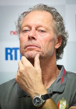 Standard s head coach Michel Preud homme pictured during a press conference PK Pressekonferenz of Belgian soccer team Standard de Liege, Monday 06 August 2018 in Liege. The team is preparing for the first leg of the third qualifying round of the UEFA Champions League against Dutch club AFC Ajax. VIRGINIExLEFOUR  x05399473x
