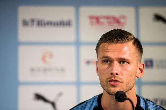 180806 Arn-Ingvi Traustason of Malmö FF during a press conference and practice ahead of the UEFA Champions League qualifying match between Malmö FF and Vidi on August 6, 2018 in Malmö Photo Mathilda Ahlberg BILDBYR N Cop 178  Copyright: MATHILDAxAHLBERG BB180806MA082