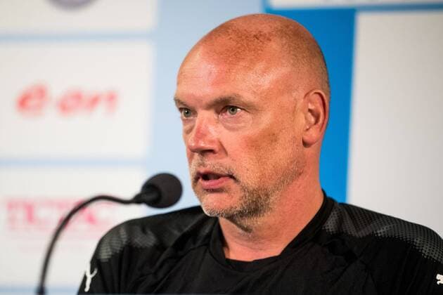 180806 Head coach Uwe Rösler or Malmö FF during a press conference and practice ahead of the UEFA Champions League qualifying match between Malmö FF and Vidi on August 6, 2018 in Malmö Photo Mathilda Ahlberg BILDBYR N Cop 178  Copyright: MATHILDAxAHLBERG BB180806MA083
