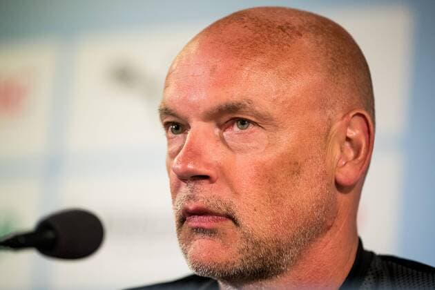 180806 Head coach Uwe Rösler or Malmö FF during a press conference and practice ahead of the UEFA Champions League qualifying match between Malmö FF and Vidi on August 6, 2018 in Malmö Photo Mathilda Ahlberg BILDBYR N Cop 178  Copyright: MATHILDAxAHLBERG BB180806MA087