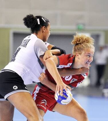 2018.08.07 Kielce Pilka reczna Mlodziezowe Mistrzostwa Swiata w Pilce Recznej Kobiet do lat 18 Niemcy - Austria N z Foto Norbert Barczyk PressFocus NEWSPIX.PL 2018.08.07 Kielce Handball IHF Youth U18 Womens World Championship WM Weltmeisterschaft 2018 Germany - Austria Credit: Norbert Barczyk PressFocus --- Newspix.pl  20180807NB0010