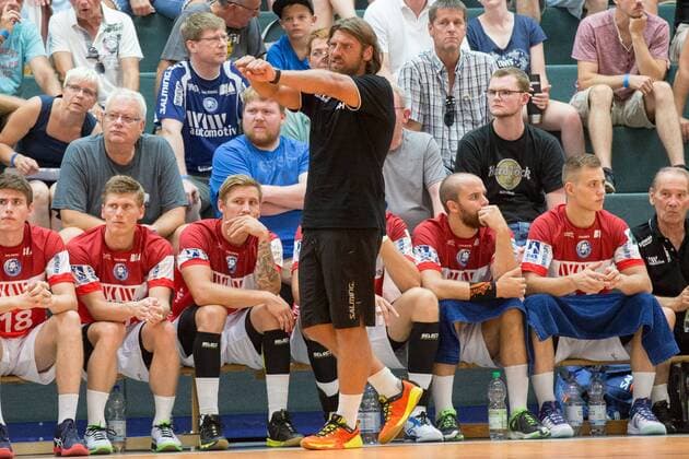 Sebastian Hinze Coach Bergischer HC on the sideline Bergischer HC vs Team USA Handball HBL Test match 07 08 18 Solingen NRW Germany Klingenhalle Copyright: xdnet_cdnx