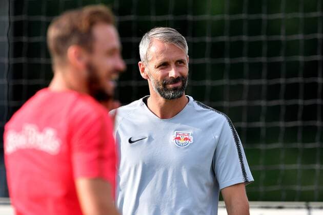 SOCCER - CL, RBS vs Shkendija SALZBURG,AUSTRIA,07.AUG.18 - SOCCER - UEFA Champions League, qualification, Red Bull Salzburg vs KF Shkendija, preview, training RBS. Image shows head coach Marco Rose (RBS). GEPAxpictures xFlorianxErtl