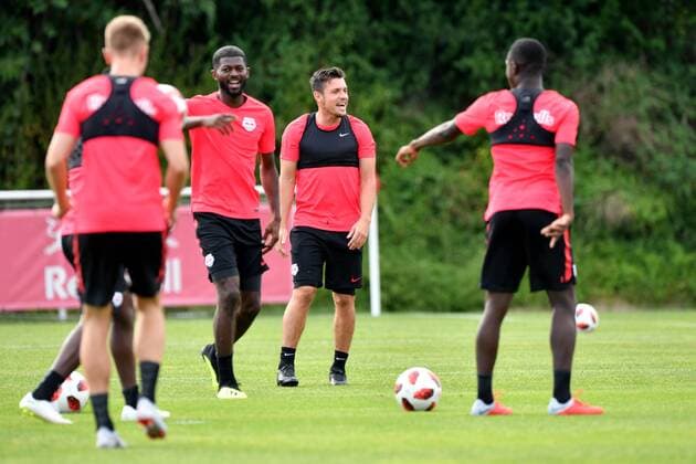 SOCCER - CL, RBS vs Shkendija SALZBURG,AUSTRIA,07.AUG.18 - SOCCER - UEFA Champions League, qualification, Red Bull Salzburg vs KF Shkendija, preview, training RBS. Image shows Zlatko Junuzovic (RBS). GEPAxpictures xFlorianxErtl