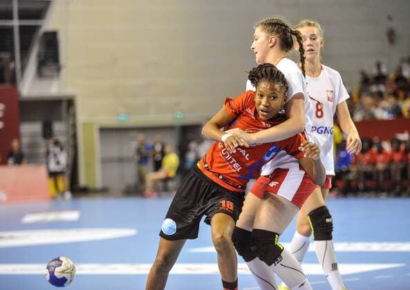 2018.08.07 Kielce Pilka reczna Mlodziezowe Mistrzostwa Swiata w Pilce Recznej Kobiet do lat 18 Polska - Angola N z Foto Rafal Rusek PressFocus 2018.08.07 Kielce Handball IHF Youth U18 Womens World Championship WM Weltmeisterschaft 2018 Poland - Angola Credit: Rafal Rusek PressFocus NEWSPIX.PL --- Newspix.pl FRANCE OUT!  20180807PF_RR650