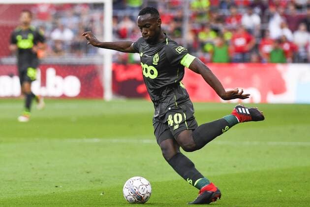 Standard s Paul-Jose Mpoku M Poku Ebunge pictured in action during the soccer match between Belgian Standard de Liege and Dutch AFC Ajax Amsterdam, Tuesday 07 August 2018 in Liege. This is the first leg of the third qualifying round of the UEFA Champions League. LAURIExDIEFFEMBACQ  x05400350x