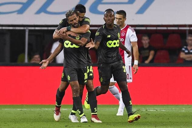 Standard s Mehdi Carcela celebrates after scoring during the soccer match between Belgian Standard de Liege and Dutch AFC Ajax Amsterdam, Tuesday 07 August 2018 in Liege. This is the first leg of the third qualifying round of the UEFA Champions League. LAURIExDIEFFEMBACQ  x05400524x