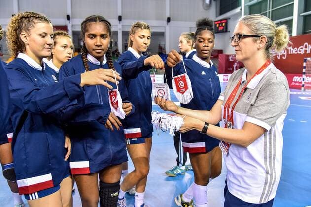 2018.08.08 Kielce Pilka reczna Mlodziezowe Mistrzostwa Swiata w Pilce Recznej Kobiet do lat 18 Tunezja - Francja N z Foto Lukasz Laskowski PressFocus 2018.08.08 Kielce Handball IHF Youth U18 Womens World Championship WM Weltmeisterschaft 2018 Tunisia v France Credit: Lukasz Laskowski PressFocus NEWSPIX.PL --- Newspix.pl  20180808LUK_352
