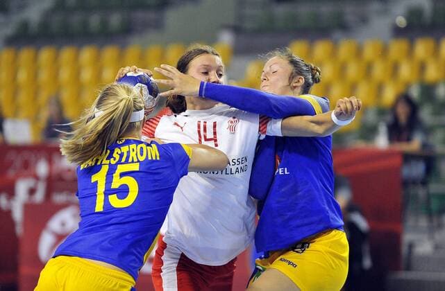 2018.08.08 Kielce Pilka reczna Mlodziezowe Mistrzostwa Swiata w Pilce Recznej Kobiet do lat 18 Szwecja - Dania N z Anna Berger Wierzba Foto Norbert Barczyk PressFocus 2018.08.08 Kielce Handball IHF Youth U18 Womens World Championship WM Weltmeisterschaft 2018 Sweden - Denmark Anna Berger Wierzba Credit: Norbert Barczyk PressFocus NEWSPIX.PL --- Newspix.pl  20180808NB0032