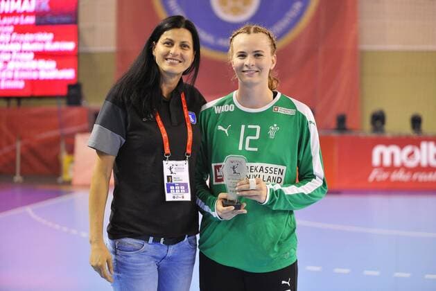 2018.08.08 Kielce Pilka reczna Mlodziezowe Mistrzostwa Swiata w Pilce Recznej Kobiet do lat 18 Szwecja - Dania N z Anna Opstrup Kristensen Foto Norbert Barczyk PressFocus 2018.08.08 Kielce Handball IHF Youth U18 Womens World Championship WM Weltmeisterschaft 2018 Sweden - Denmark Anna Opstrup Kristensen Credit: Norbert Barczyk PressFocus NEWSPIX.PL --- Newspix.pl  20180808NB0055