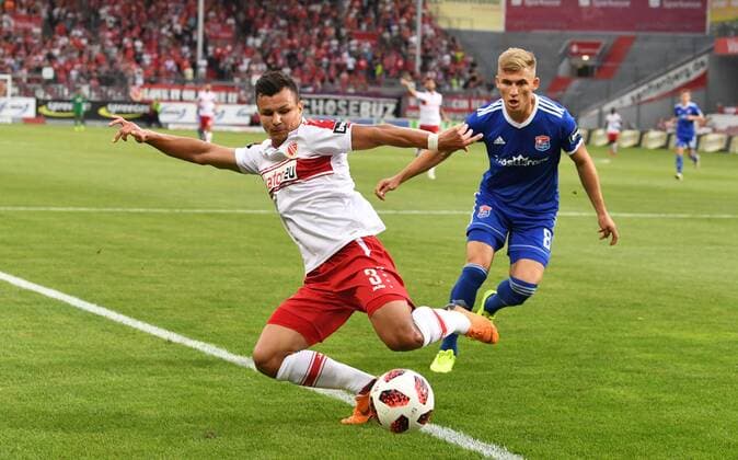 Soccer Men Season 2018 2019 3 League 3 Gameday FC Energie Cottbus SpVgg Unterhaching v Andrej Startsev Energie Cottbus Max Dombrowka 08 08 2018 Copyright: xMatthiasxKochx