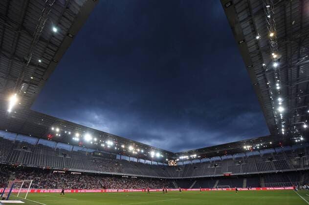 SOCCER - UEFA CL quali, RBS vs Shkendija SALZBURG,AUSTRIA,08.AUG.18 - SOCCER - UEFA Champions League, qualification, Red Bull Salzburg vs KF Shkendija. Image shows an overview of the Red Bull Arena. GEPAxpictures xFlorianxErtl