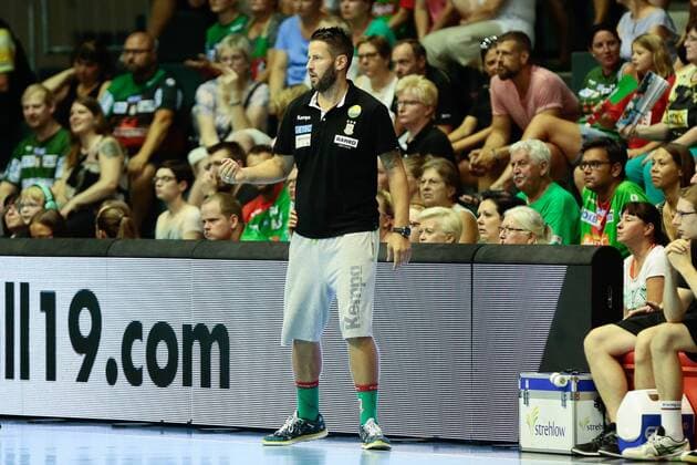 08 08 2018 xtgx Handball Test match SC Magdeburg HK Malmö emporer Bennet Wiegert Magdeburg coach GETEC Arena