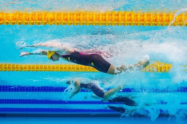 180808 Sarah Sjöström of Sweden competes in the semi final of womens 50 meter butterfly swimming during the European Championships on August 8, 2018 in Glasgow Photo Joel Marklund BILDBYR N Code JM 87771  Copyright: JOELxMARKLUND BB180808JM168