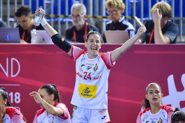 2018.08.08 Kielce Pilka reczna Mlodziezowe Mistrzostwa Swiata w Pilce Recznej Kobiet do lat 18 Czarnogora - Hiszpania N z PALOMO PINEDA Maria Foto Lukasz Laskowski PressFocus 2018.08.08 Kielce Handball IHF Youth U18 Womens World Championship WM Weltmeisterschaft 2018 Montenegro - Spain PALOMO PINEDA Maria Credit: Lukasz Laskowski PressFocus NEWSPIX.PL --- Newspix.pl FRANCE OUT!  20180808LUK_514