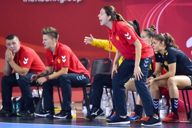 2018.08.08 Kielce Pilka reczna Mlodziezowe Mistrzostwa Swiata w Pilce Recznej Kobiet do lat 18 Czarnogora - Hiszpania N z POPOVIC Bojana Foto Lukasz Laskowski PressFocus 2018.08.08 Kielce Handball IHF Youth U18 Womens World Championship WM Weltmeisterschaft 2018 Montenegro - Spain POPOVIC Bojana Credit: Lukasz Laskowski PressFocus NEWSPIX.PL --- Newspix.pl FRANCE OUT!  20180808LUK_515