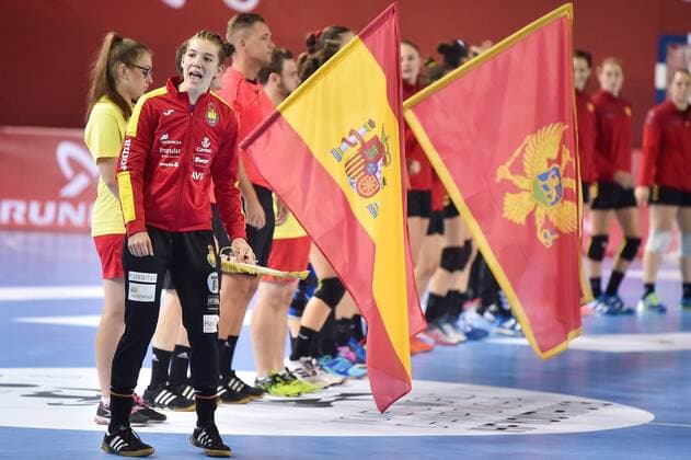 2018.08.08 Kielce Pilka reczna Mlodziezowe Mistrzostwa Swiata w Pilce Recznej Kobiet do lat 18 Czarnogora - Hiszpania N z Foto Lukasz Laskowski PressFocus 2018.08.08 Kielce Handball IHF Youth U18 Womens World Championship WM Weltmeisterschaft 2018 Montenegro - Spain Credit: Lukasz Laskowski PressFocus NEWSPIX.PL --- Newspix.pl FRANCE OUT!  20180808LUK_523