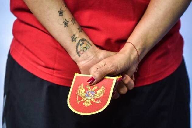 2018.08.08 Kielce Pilka reczna Mlodziezowe Mistrzostwa Swiata w Pilce Recznej Kobiet do lat 18 Czarnogora - Hiszpania N z POPOVIC Bojana Foto Lukasz Laskowski PressFocus 2018.08.08 Kielce Handball IHF Youth U18 Womens World Championship WM Weltmeisterschaft 2018 Montenegro - Spain POPOVIC Bojana Credit: Lukasz Laskowski PressFocus NEWSPIX.PL --- Newspix.pl FRANCE OUT!  20180808LUK_534