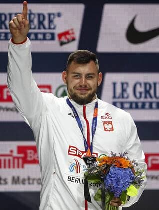 European Athletics Championships Berlin 08 08 2018 Silver in the shot put for Konrad Bukowiecki POL European Athletics Championships on 08.08.18 at the Olympic Stadium in Berlin Germany xakx
