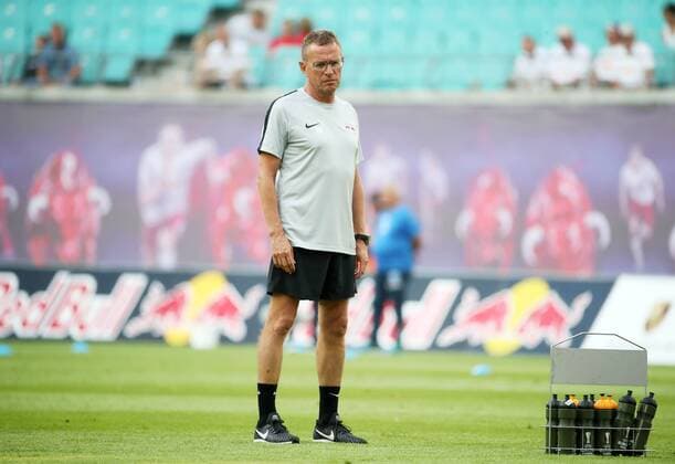 RB Leipzig Craiova Soccer Euro League Qualifiers Leipzig 09 08 2018 Red Bull Arena Soccer UEFA Euro League Qualification 3 Round First leg RB Leipzig vs CF Universitatea Craiova Pictured head coach Ralf Rangnick RB Leipzig