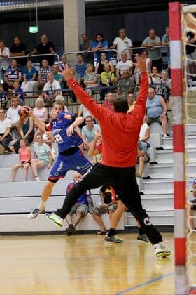 Tim Nothdurft HBW Balingen Thomas Hurich ALPLA HC Hard HBW Balingen vs ALPLA HC Hard Handball Friendlies 2018 2019 09 08 2018 HBW Balingen vs ALPLA HC Hard Handball Friendlies 2018 2019 09 08 2018 Balingen Copyright: xLangerx xEibner-Pressefotox EP_HLR