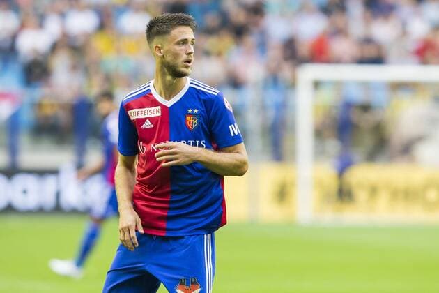 ARNHEM, Stadium Gelredome, 09-08-2018 , season 2018 - 2019 , Europa League Qualification. FC Basel player Ricky van Wolfswinkel during the match Vitesse - Basel Vitesse - Basel  x2386439x