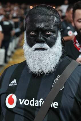 Fans of Besiktas during the UEFA Europa League Qualifying match between Besiktas and LASK Linz at Vodafone Park in Istanbul , Turkey on August 09, 2018. 