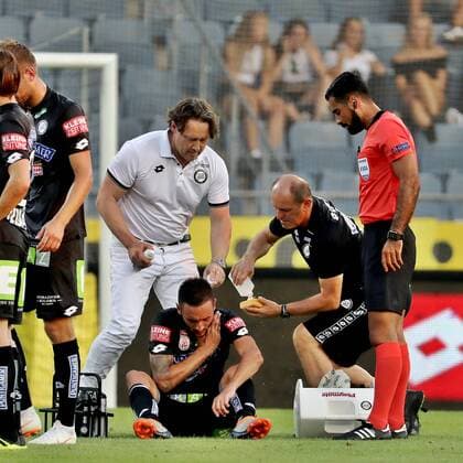SOCCER - UEFA EL quali, Sturm vs Larnaca GRAZ,AUSTRIA,09.AUG.18 - SOCCER - UEFA Europa League qualification, SK Sturm Graz vs AEK Larnaca. Image shows Markus Pink (Sturm). GEPAxpictures xM.xOberlaender