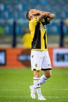Maikel van der Werff of Vitesse during the UEFA Europa League third round qualifying first leg match between Vitesse Arnhem and FC Basel at the Gelredome on August 09, 2018 in Arnhem, The Netherlands UEFA Europa League 2018 2019 xVIxVIxImagesx xRonaldxBonestrooxIVx 11723260
