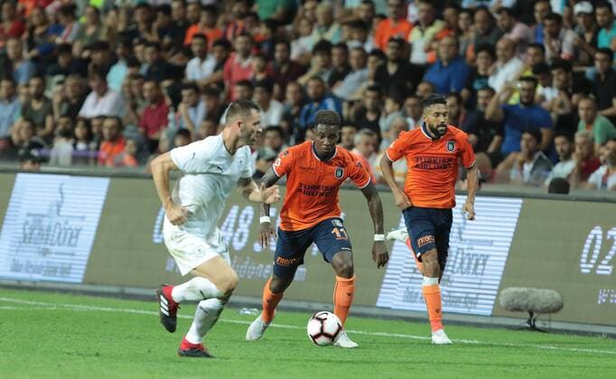Eljero Elia of Basaksehir during the UEFA Europa League Qualifying match between Basaksehir and Burnley at Basaksehir Fatih Terim Stadium in Istanbul , Turkey on August 09, 2018. 