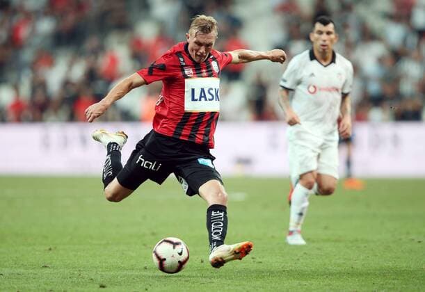 SOCCER - UEFA EL quali, Besiktas vs LASK ISTANBUL,TURKEY,09.AUG.18 - SOCCER - UEFA Europa League qualification, Besiktas Istanbul vs LASK Linz. Image shows Thomas Goiginger (LASK). GEPAxpictures xHaraldxSteiner