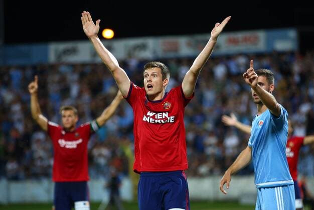 SOCCER - UEFA EL quali, Slovan vs Rapid BRATISLAVA,SLOVAKIA,09.AUG.18 - SOCCER - UEFA Europa League qualification, Slovan Bratislava vs SK Rapid Wien. Image shows Deni Alar (Rapid). Keywords: Wien Energie. GEPAxpictures xCh.xKelemen
