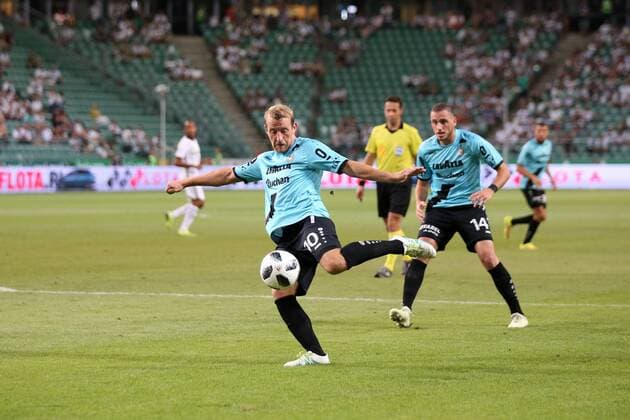 WARSZAWA 09.08.2018 PIERWSZY MECZ III RUNDA ELIMINACYJNA LIGA EUROPY SEZON 2018 19: LEGIA WARSZAWA - FOOTBALL 1991 DUDELANGE --- UEFA EUROPA LEAGUE FIRST LEG THIRD QUALIFYING ROUND MATCH: LEGIA WARSAW - F91 DUDELANGE DOMINIK STOLZ CLEMENT COUTURIER FOT. PIOTR KUCZA FOTOPYK NEWSPIX.PL --- Newspix.pl  180809PYK0053
