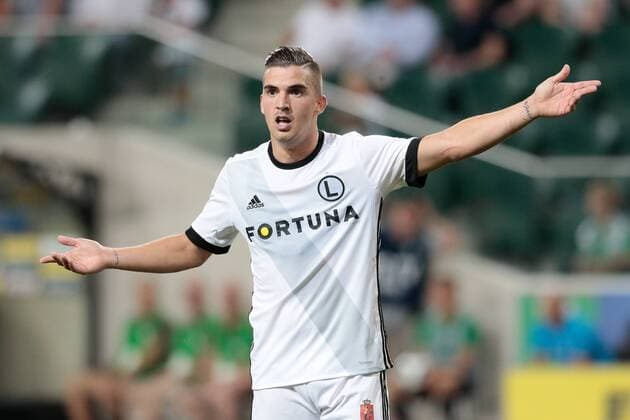 09.08.2018 Warszawa Pilka nozna Liga Europy UEFA, trzecia runda eliminacyjna, pierwszy mecz Legia Warszawa - F91 Dudelange N z Carlitos Lopez Foto Adam Starszynski PressFocus NEWSPIX.PL 09.08.2018 Warsaw Football UEFA Europa League, third qualification round, first leg Legia Warszawa - F91 Dudelange Carlitos Lopez Credit Adam Starszynski PressFocus --- Newspix.pl  20180809PF_AS028