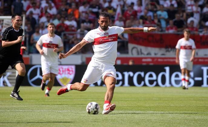 VfB Stuttgart 125th Anniversary of the Brustring Germany Stuttgart 05 08 2018 Football Bundesliga Season 2018 2019 VfB Stuttgart 125 years of the day of breast-kissing Kevin Kuranyi