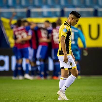 Navarone Foor of Vitesse during the UEFA Europa League third round qualifying first leg match between Vitesse Arnhem and FC Basel at the Gelredome on August 09, 2018 in Arnhem, The Netherlands UEFA Europa League 2018 2019 xVIxVIxImagesx xRonaldxBonestrooxIVx 11725395