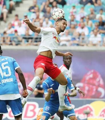 RB Leipzig Craiova Soccer Euro League Qualifying Leipzig 09 08 2018 Red Bull Arena Soccer UEFA Euro League Qualification 3 Round First leg RB Leipzig vs CS Universitatea Craiova 3 1 1 0 Pictured