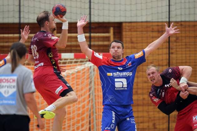 Gallen Zeiner ALPLA HC Hard Romas Kirveliavicius HBW Balingen HBW Balingen vs ALPLA HC Hard Handball Friendlies 2018 2019 09 08 2018 HBW Balingen vs ALPLA HC Hard Handball Friendlies 2018 2019 09 08 2018 Balingen Copyright: xLangerx xEibner-Pressefotox EP_HLR