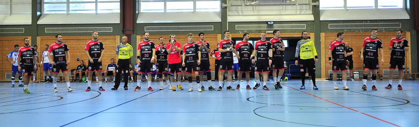 10 08 2018 Handball 1 Bundesliga DKB HBL Season 2018 2019 Friendly Match HC Erlangen HCE TV Großwallstadt OGo Team Before the match starts