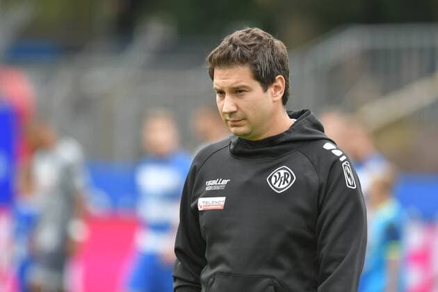 Argirios Giannikis Manager VfR Aalen GER Soccer Season 2018 19 3 Liga SV Meppen VfR Aalen 11 8 2018 Haensch Arena Meppen Copyright: xWenzelx Eibner-Pressefotox EP_fwl