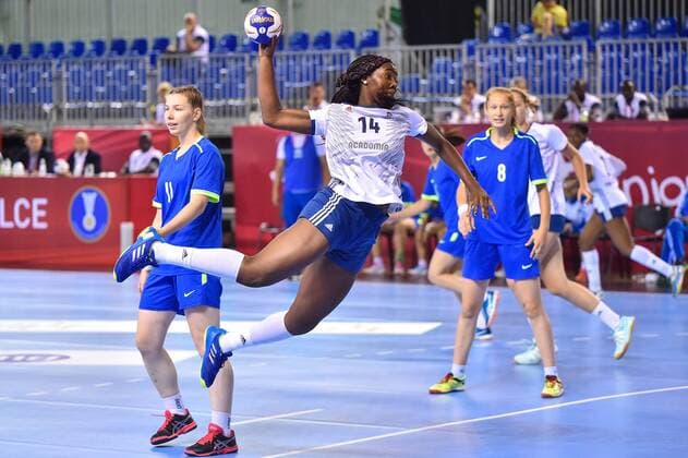 2018.08.11 Kielce Pilka reczna Mlodziezowe Mistrzostwa Swiata w Pilce Recznej Kobiet do lat 18 Francja - Kazachstan N z OUATTARA Adja Foto Lukasz Laskowski PressFocus 2018.08.11 Kielce Handball IHF Youth U18 Womens World Championship WM Weltmeisterschaft 2018 France v Kazakhstan OUATTARA Adja Credit: Lukasz Laskowski PressFocus NEWSPIX.PL --- Newspix.pl france out!  20180811LUK_014
