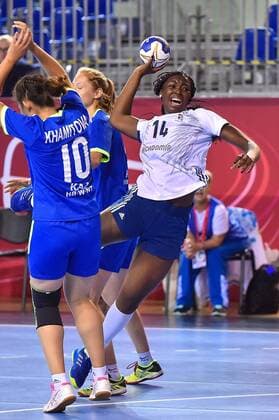 2018.08.11 Kielce Pilka reczna Mlodziezowe Mistrzostwa Swiata w Pilce Recznej Kobiet do lat 18 Francja - Kazachstan N z OUATTARA Adja Foto Lukasz Laskowski PressFocus 2018.08.11 Kielce Handball IHF Youth U18 Womens World Championship WM Weltmeisterschaft 2018 France v Kazakhstan OUATTARA Adja Credit: Lukasz Laskowski PressFocus NEWSPIX.PL --- Newspix.pl france out!  20180811LUK_024