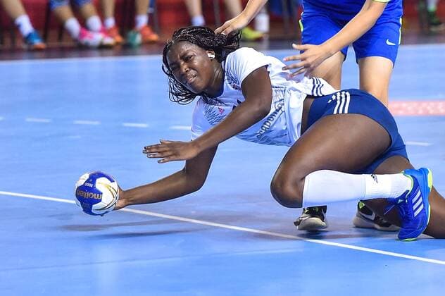 2018.08.11 Kielce Pilka reczna Mlodziezowe Mistrzostwa Swiata w Pilce Recznej Kobiet do lat 18 Francja - Kazachstan N z OUATTARA Adja Foto Lukasz Laskowski PressFocus 2018.08.11 Kielce Handball IHF Youth U18 Womens World Championship WM Weltmeisterschaft 2018 France v Kazakhstan OUATTARA Adja Credit: Lukasz Laskowski PressFocus NEWSPIX.PL --- Newspix.pl france out!  20180811LUK_044
