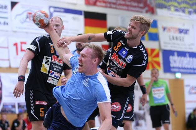 MHB Montpellier vs IFK Kristianstad Handball International Heide Cup 2018 11 08 18 Frederik Pettersson No 18 MHB Montpellier Handball against Anton Halen Nr 31 IFK Kristianstad xmmkx