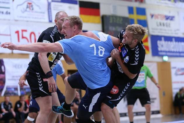 MHB Montpellier vs IFK Kristianstad Handball International Heide Cup 2018 11 08 18 Frederik Pettersson No 18 MHB Montpellier Handball against Anton Halen Nr 31 IFK Kristianstad xmmkx