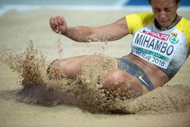 European Athletics Championships Berlin 11 08 2018 BERLIN GERMANY AUGUST 11 Malaika Mihambo GER competing at the Womens Long Jump Competition at Day 5 during the Ceremonies of the European Athletics Championships at the Olympia Stadium on 11 Aug 2018 in Berlin Germany xOKrx