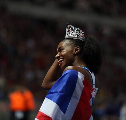 European Athletics Championships Berlin 11 08 2018 Sprint Queen Dina Asher Smith GBR Great Britain wins gold over 200m European Athletics Championships 2018 on 11th August 2018 at the Olympic Stadium in Berlin xrsx