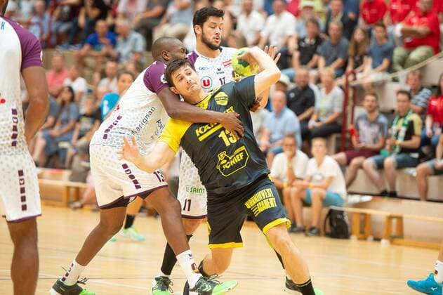 Mid 13 Robert Markotic TVB 1898 Stuttgart 13 Rock Felix HBC Nantes HBC Nantes vs TVB 1898 Stuttgart Sparkassencup 2018 Handball Men 1 Bundesliga Ligue Nationale de Handball 11 08 2018 HBC Nantes vs TVB 1898 Stuttgart Sparkassencup 2018 Handball Men 1 Bundesliga Ligue Nationale de Handball 11 08 2018 GER Sparkassen Cup 2018 Ehingen Handball 11 08 2018 Ehingen Copyright: xEIBNER Michael_Schmidtx EP_MST