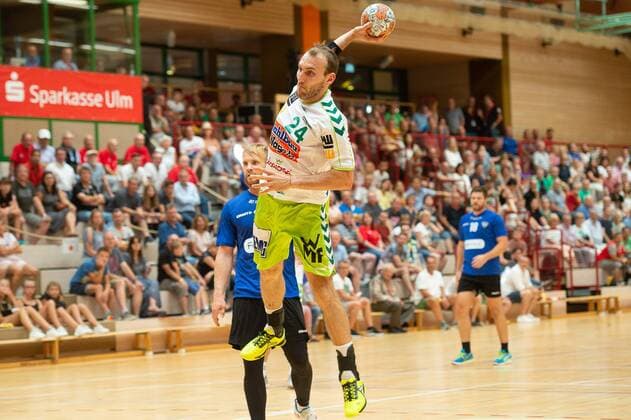 24 Marcel Schiller Frisch Auf Goeppingen Ribe Esbjerg HH vs HBC Nantes Sparkassencup 2018 Handball Men Handball league Ligue Nationale de Handball 11 08 2018 GER Sparkassen Cup 2018 Ehingen Handball 11 08 2018 Ehingen Copyright: xEIBNER Michael_Schmidtx EP_MST